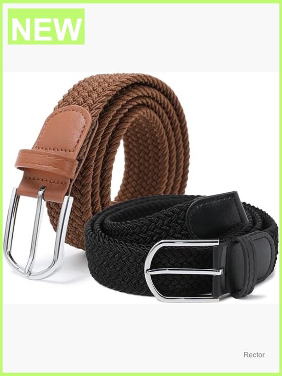Elastic Braided Belt Stretch Woven Fabric Belt for Jeans main image 5